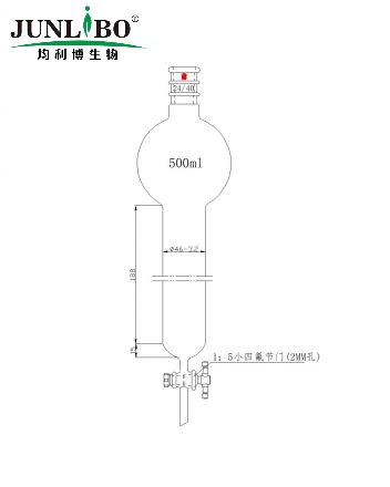 加强口，具存储球层析柱,24/40,φ46mm,有效长203mm,存储球:500ml