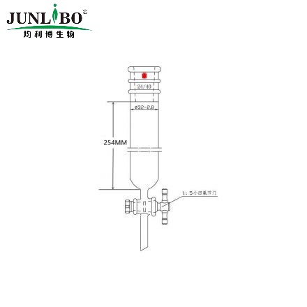 加强口，层析柱,φ32mm,有效长254mm,节门孔径:2mm,24/40