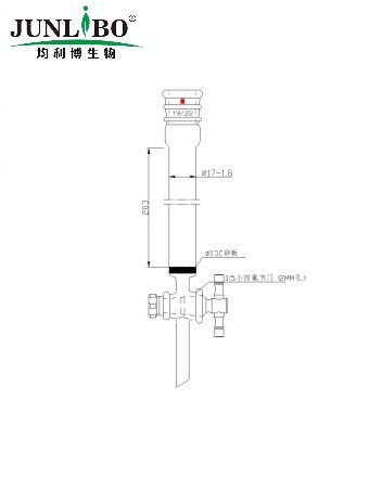 加强口，具砂板层析柱,φ17mm,有效长203mm,节门孔径:2mm,19/22