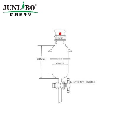 加强口，加耳 层析柱,φ46mm,有效长203mm,节门孔径:2mm,24/40