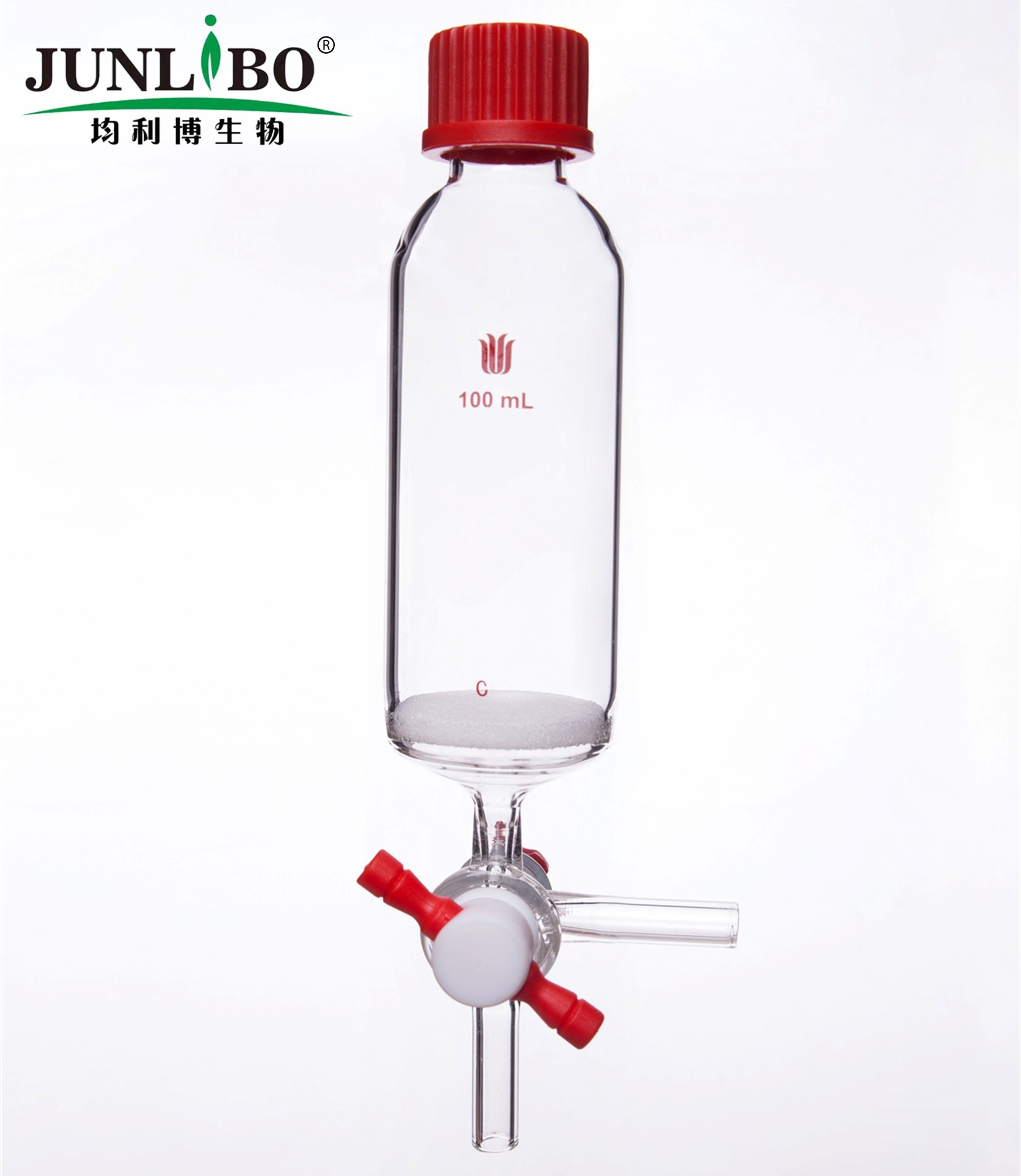 多肽固相合成管,T型四氟节门,100ml,25#,G2