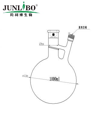 溶剂存储转移球瓶,磨口:19/22,1000ml,4mm高真空阀