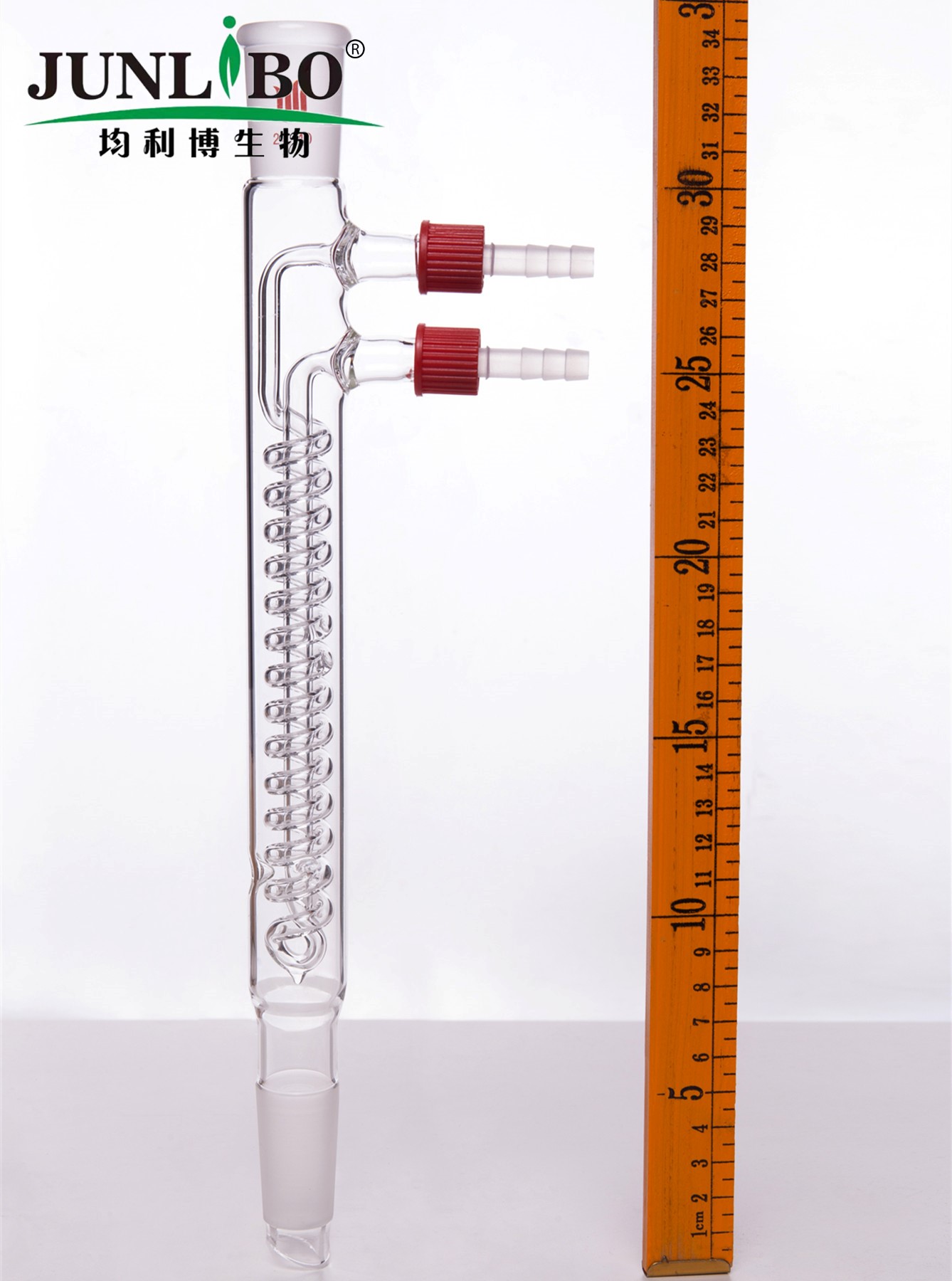 蛇型回流冷凝器,24/40,夹层长175mm,φ8mm可拆式小咀