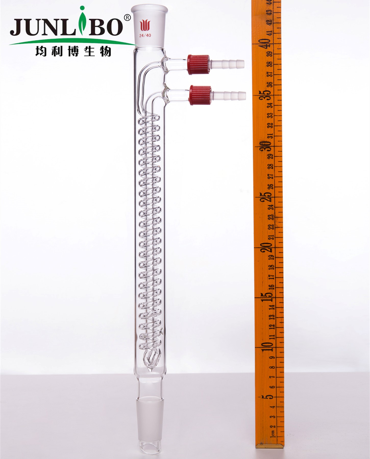 蛇型回流冷凝器,24/40,夹层长275mm,φ8mm可拆式小咀