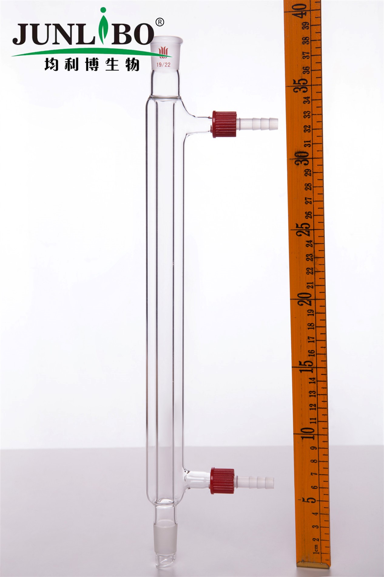 直型冷凝器,具可拆式小咀,19/22,有效长300mm,φ8mm小咀