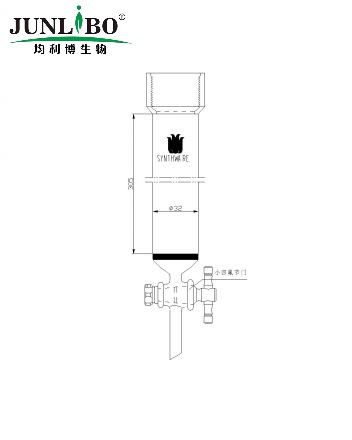 具砂板层析柱,25#内螺纹,φ32mm,2mm节门孔径,有效长:305mm