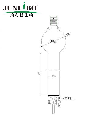 加强口，带挂钩具砂板层析柱,24/40,φ46mm,有效长305mm,存储球容量500ml