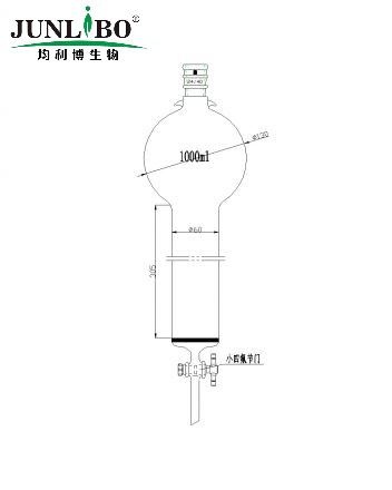 加强口，带挂钩具砂板层析柱,24/40,φ60mm,有效长305mm,存储球容量1000ml