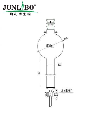 加强口，带挂钩具砂板层析柱,24/40,φ32mm,有效长457mm,存储球容量500ml