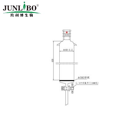 加强口，加耳 具砂板层析柱,φ60mm,有效长610mm,节门孔径:4mm,24/40