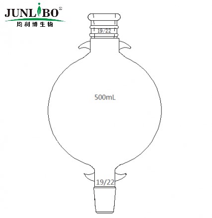 加强口，层析用溶剂存储瓶,19/22,500ml,上下磨口处带耳朵