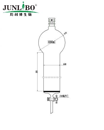 加强口，具砂板存储球层析柱,24/40,φ80mm,有效长203mm,存储球容量1000ml