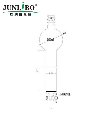 加强口，具砂板存储球层析柱,24/40,φ46mm,有效长305mm,存储球容量500ml