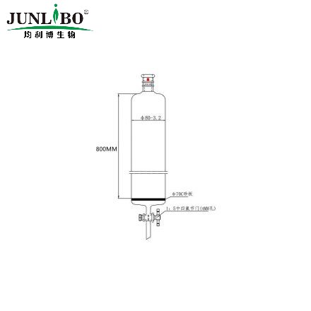 加强口，具砂板层析柱,φ80mm,有效长800mm,节门孔径:4mm,24/40