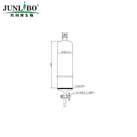 加强口，具砂板层析柱,φ80mm,有效长457mm,节门孔径:4mm,24/40