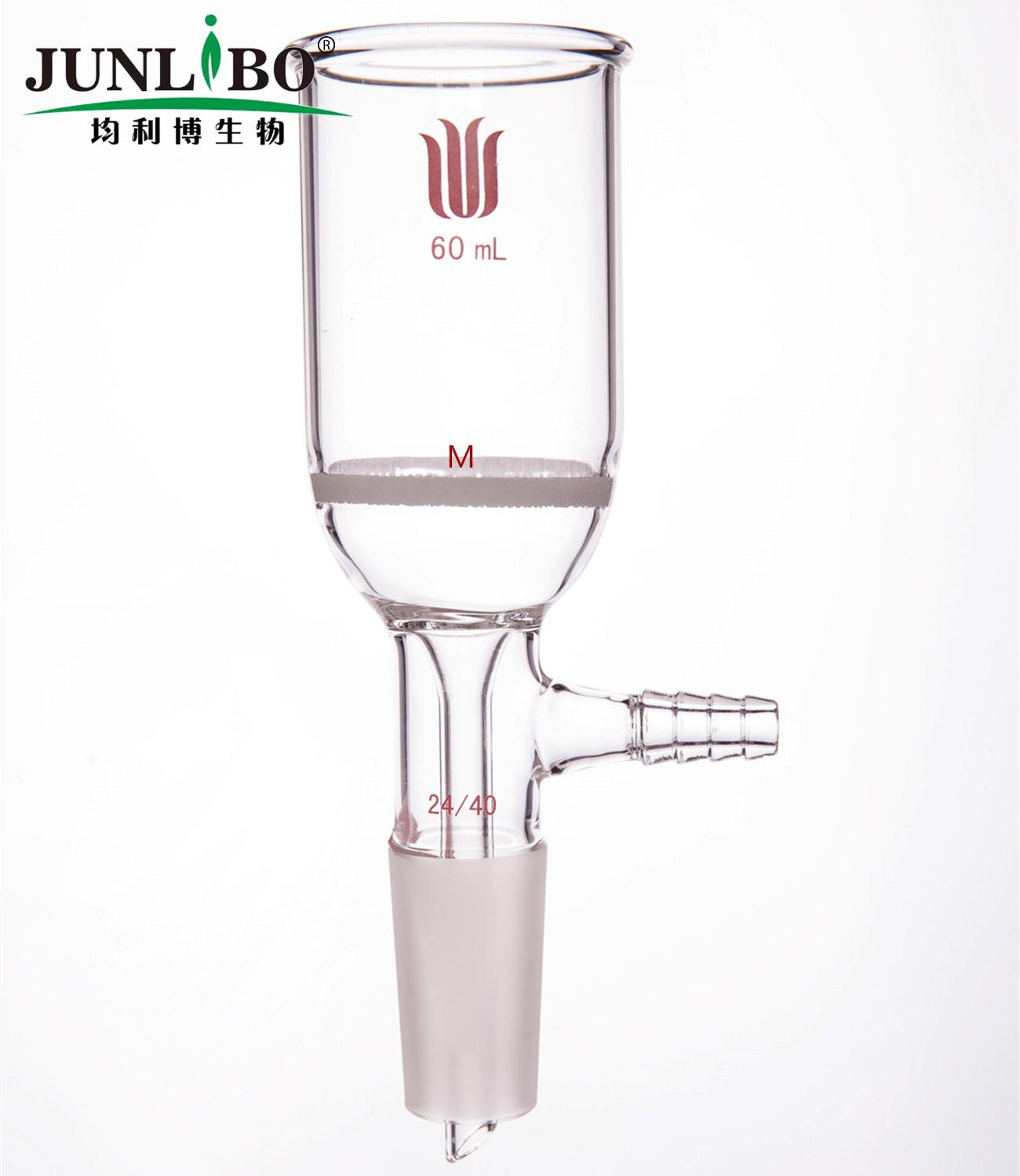 磨口砂芯布什漏斗,60ml,24/40,砂芯孔隙规格:G3