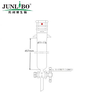 加强口，加耳 层析柱,φ26mm,有效长457mm,节门孔径:2mm,19/22