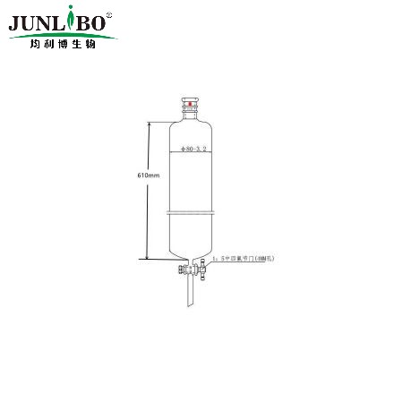 加强口，层析柱,φ80mm,有效长610mm,节门孔径:4mm,24/40