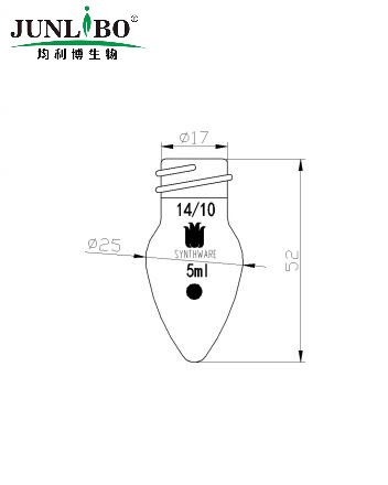 微量罗纹口鸡心瓶,14/10,5ml