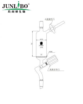 滴液过滤漏斗,过滤器，4mm高真空阀,外14/20,60mL,G3